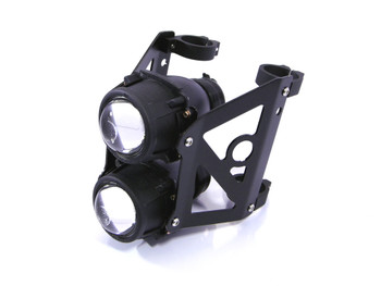 Dual Stacked Streetfighter Projector E-marked Black Motorcycle Motorbike Headlight Set Forks (size options available) Dual Stacked Streetfighter Projector E-marked Black Motorcycle Motorbike Headlight Set Forks (size options available)