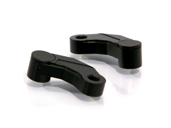 Black CNC Machined Billet Aluminium Motorcycle Motorbike Mirror Risers/Extenders for Yamahas and Ducatis Black CNC Machined Billet Aluminium Motorcycle Motorbike Mirror Risers/Extenders for Yamahas and Ducatis