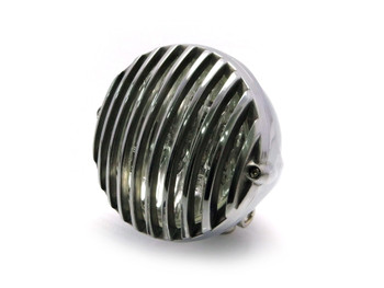 4 1/2" 12V 35W Polished Alloy Retro Vintage Grill Headlight Motorcycle Motorbike 4 1/2" 12V 35W Polished Alloy Retro Vintage Grill Headlight Motorcycle Motorbike