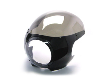 BLACK Universal Classic Cafe Racer Headlight Fairing Cowl with Tinted Windshield BLACK Universal Classic Cafe Racer Headlight Fairing Cowl with Tinted Windshield