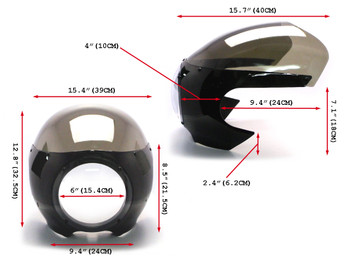 BLACK Universal Classic Cafe Racer Headlight Fairing Cowl with Tinted Windshield BLACK Universal Classic Cafe Racer Headlight Fairing Cowl with Tinted Windshield