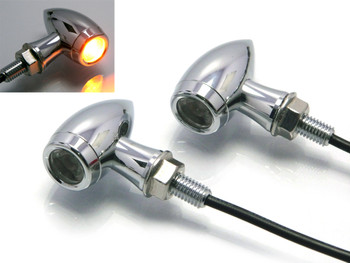 High Quality Chrome Mini Micro CREE LED Motorcycle Motorbike Retro Indicators High Quality Chrome Mini Micro CREE LED Motorcycle Motorbike Retro Indicators