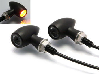 High Quality Matt Black Mini Micro CREE LED Motorcycle Motorbike Retro Indicators High Quality Matt Black Mini Micro CREE LED Motorcycle Motorbike Retro Indicators