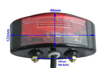 Oval BLACK Custom Stop Tail Rear Light for Motorbike Monkey Bike Trike Chopper Oval BLACK Custom Stop Tail Rear Light for Motorbike Monkey Bike Trike Chopper