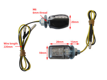 Universal LED E-marked Black Mini Indicators for Motorcycle Motorbike Trike Scooter Universal LED E-marked Black Mini Indicators for Motorcycle Motorbike Trike Scooter