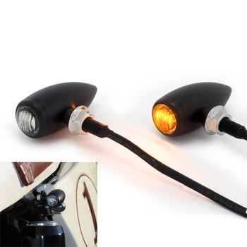 High Quality Matt Black Aluminium Bullet LED Motorbike Indicators Turn Signals High Quality Matt Black Aluminium Bullet LED Motorbike Indicators Turn Signals