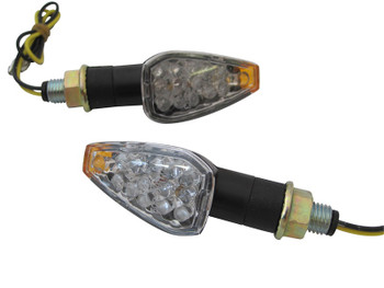 Universal Short Stem Black Tiny LED Orange Tip E-marked Indicators for Motorcycle Motorbike Trike Quad Scooter Universal Short Stem Black Tiny LED Orange Tip E-marked Indicators for Motorcycle Motorbike Trike Quad Scooter