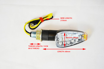 Universal Short Stem Black Tiny LED Orange Tip E-marked Indicators for Motorcycle Motorbike Trike Quad Scooter Universal Short Stem Black Tiny LED Orange Tip E-marked Indicators for Motorcycle Motorbike Trike Quad Scooter