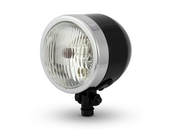 4.5" 4 1/2" Gloss Black & Chrome Headlight 12V 55W for Custom Project Motorbike Motorcycle 4.5" 4 1/2" Gloss Black & Chrome Headlight 12V 55W for Custom Project Motorbike Motorcycle