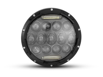 7" 75W Black Multi Projector LED Headlight Insert with Daytime Running Lights 7" 75W Black Multi Projector LED Headlight Insert with Daytime Running Lights