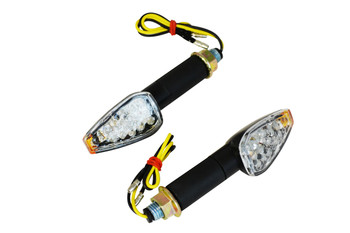 Universal Long stem Black Tiny LED Orange Tip E-marked Indicators for Motorcycle Motorbike Trike Quad Scooter Universal Long stem Black Tiny LED Orange Tip E-marked Indicators for Motorcycle Motorbike Trike Quad Scooter