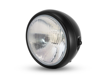 6" Black Metal H4 Retro Vintage Headlight Project Cafe Racer Scrambler Motorbike 6" Black Metal H4 Retro Vintage Headlight Project Cafe Racer Scrambler Motorbike