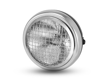 6" Black Mesh Grill H4 Retro Headlight with Chrome Bezel for Project Cafe Racer Scrambler Motorbike 6" Black Mesh Grill H4 Retro Headlight with Chrome Bezel for Project Cafe Racer Scrambler Motorbike