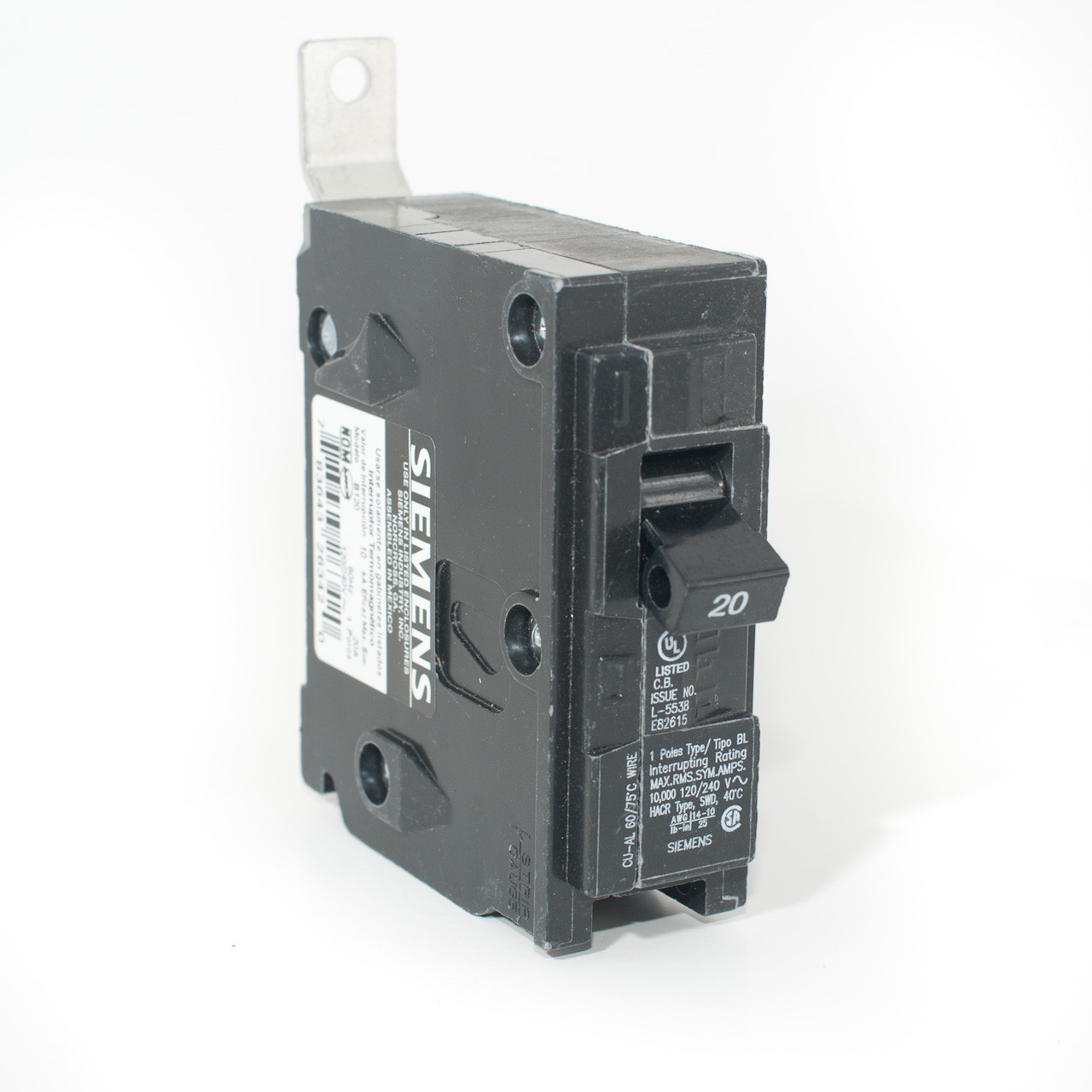 Siemens 20A Single Pole 'BL' Bolt-On Breaker - TremTech Electrical ...