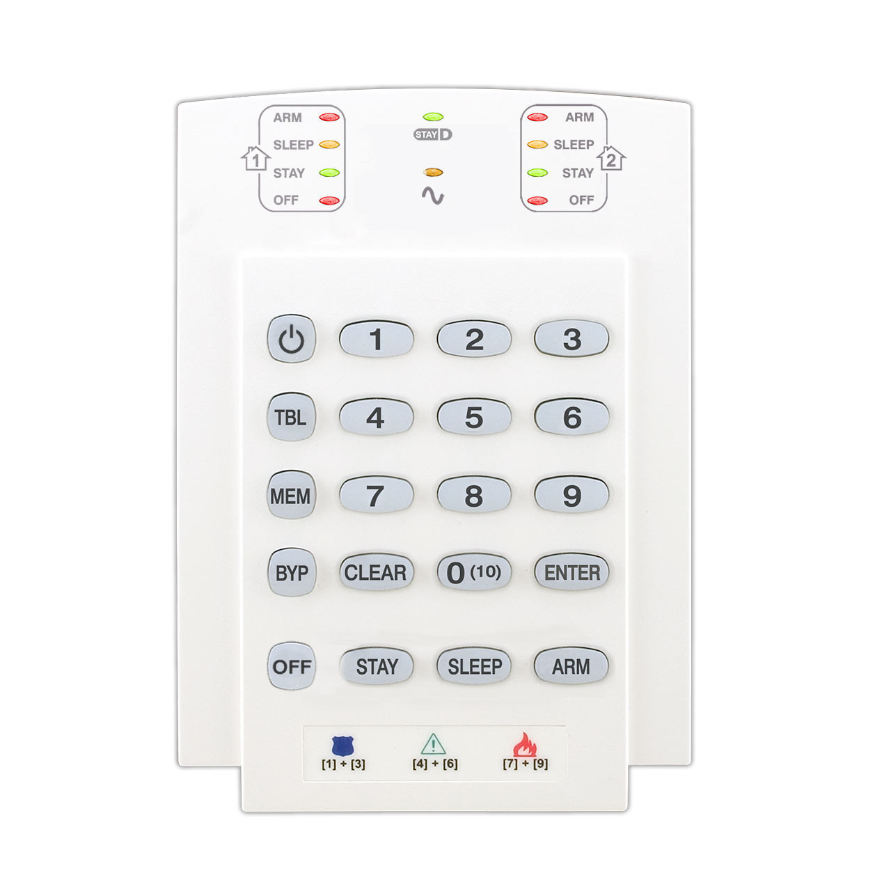 Paradox K10V 10Zone Hardwired LED Keypad, English (Vertical