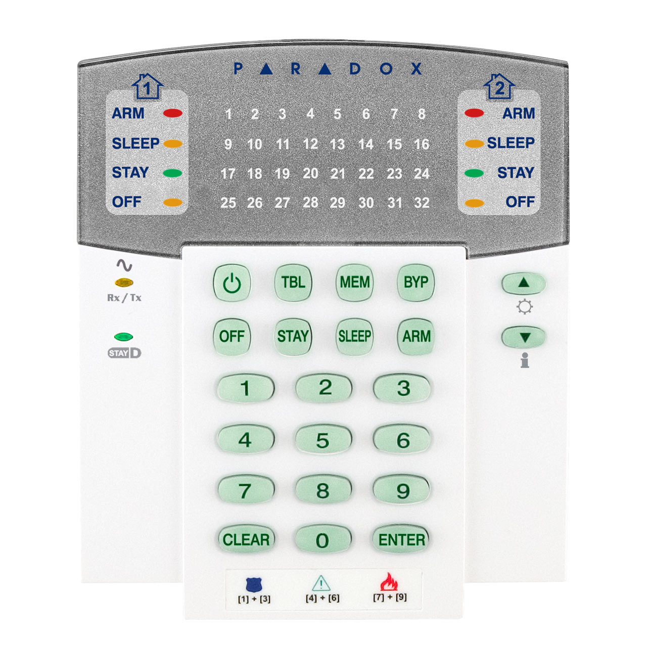 Paradox K32RF 32Zone Wireless LED Keypad, 433MHz, English TremTech