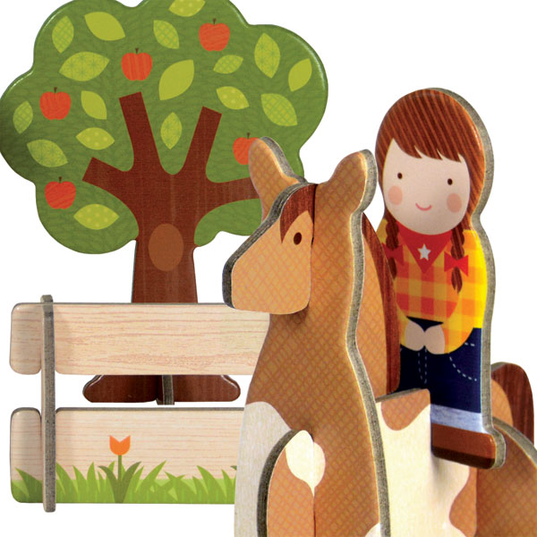 Petit Collage Pop-and Play Giddy Up