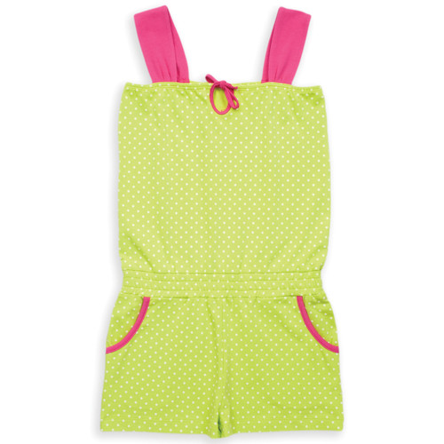 Organic Cotton Girl's Spotty Playsuit - Fair Trade