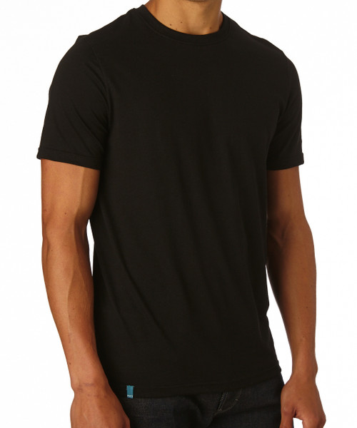 Men's Black Crew Neck Everyday T-Shirt -Fair Trade - Solne Eco ...