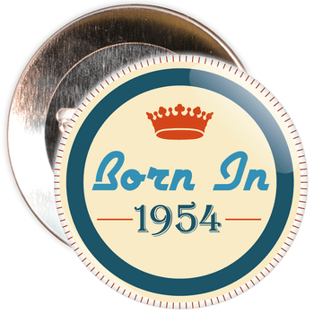 Born in 1954 Birthday Badge Born in 1954 Birthday Badge