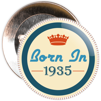 Born in 1935 Birthday Badge Born in 1935 Birthday Badge