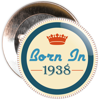 Born in 1938 Birthday Badge Born in 1938 Birthday Badge