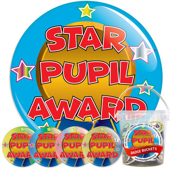 Star Pupil Award Badge Bucket Star Pupil Award Badge Bucket