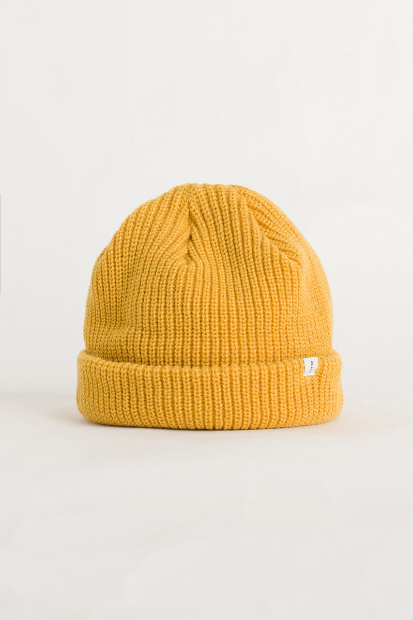 mustard fisherman beanie