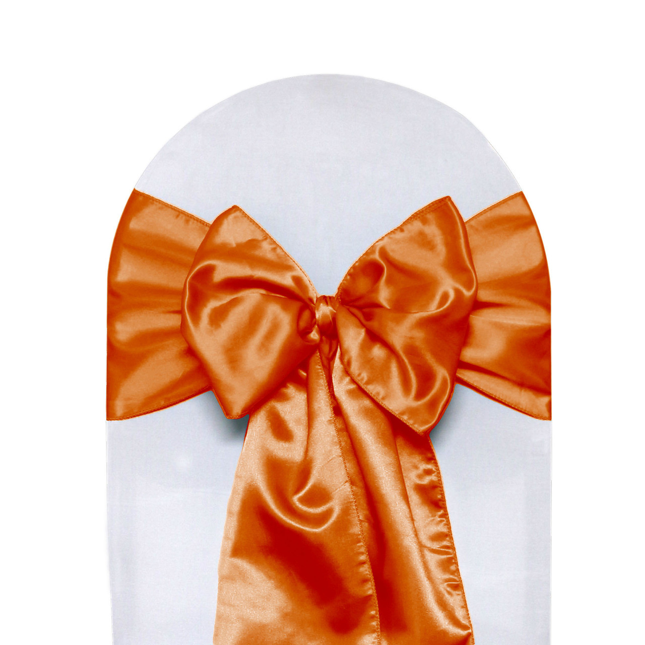 Satin Sashes Orange (Pack of 10) - Your Chair Covers Inc.