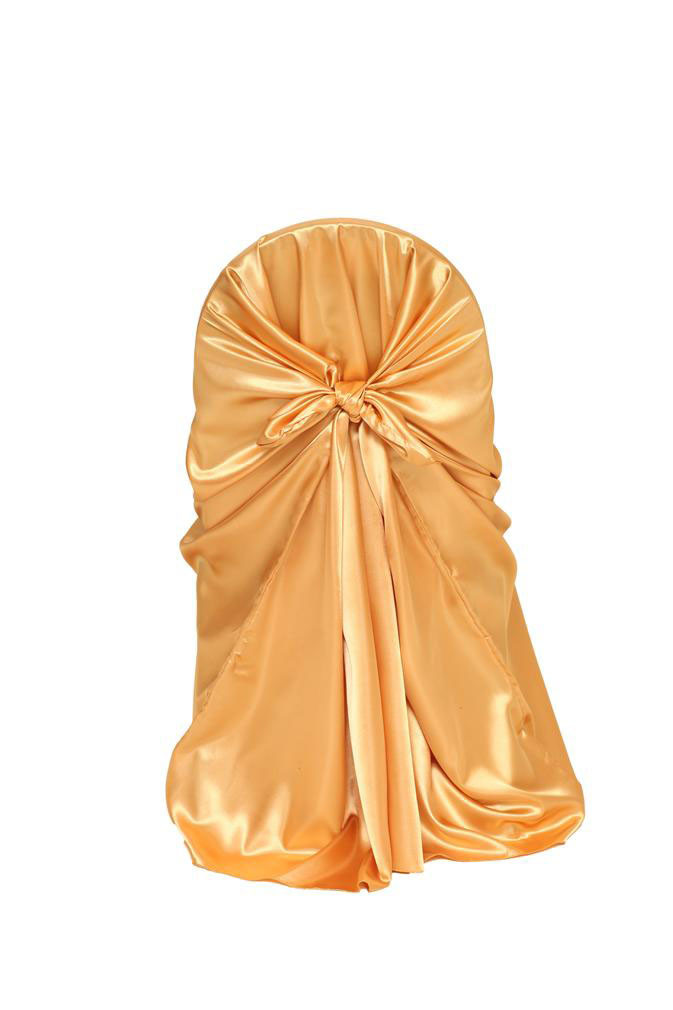 Satin SelfTie Universal Chair Cover Gold Your Chair Covers Inc.