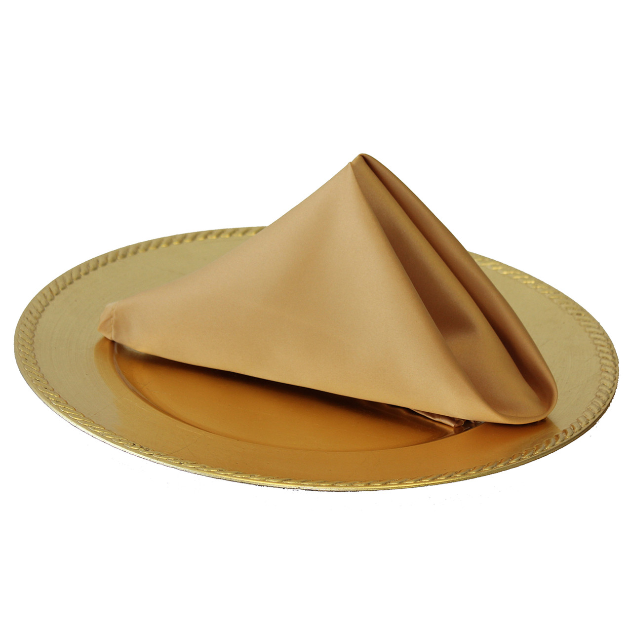 20 inch L'amour Satin Napkins Gold (Pack of 10) Your Chair Covers Inc.