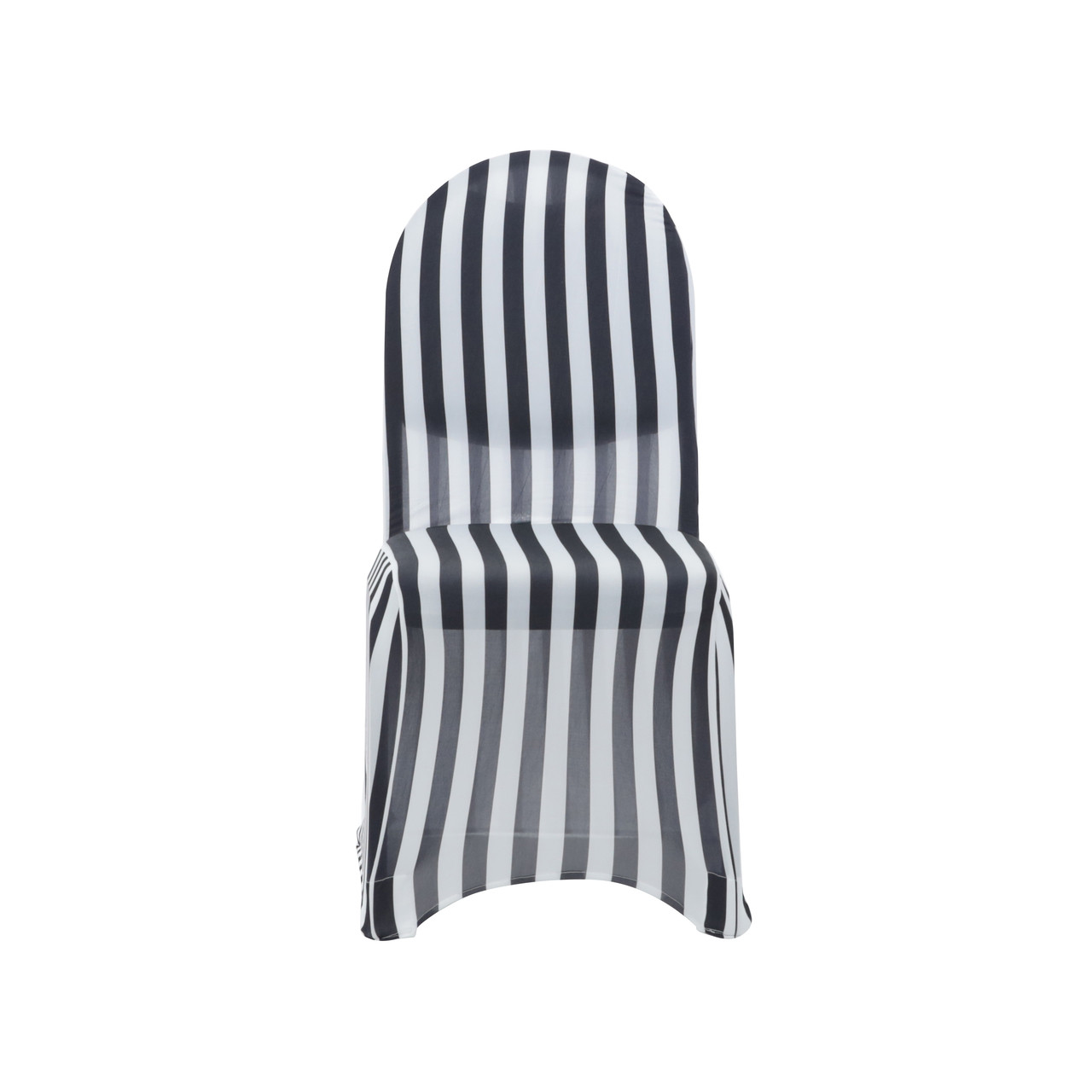 Stretch Spandex Banquet Chair Cover Black and White Striped Your