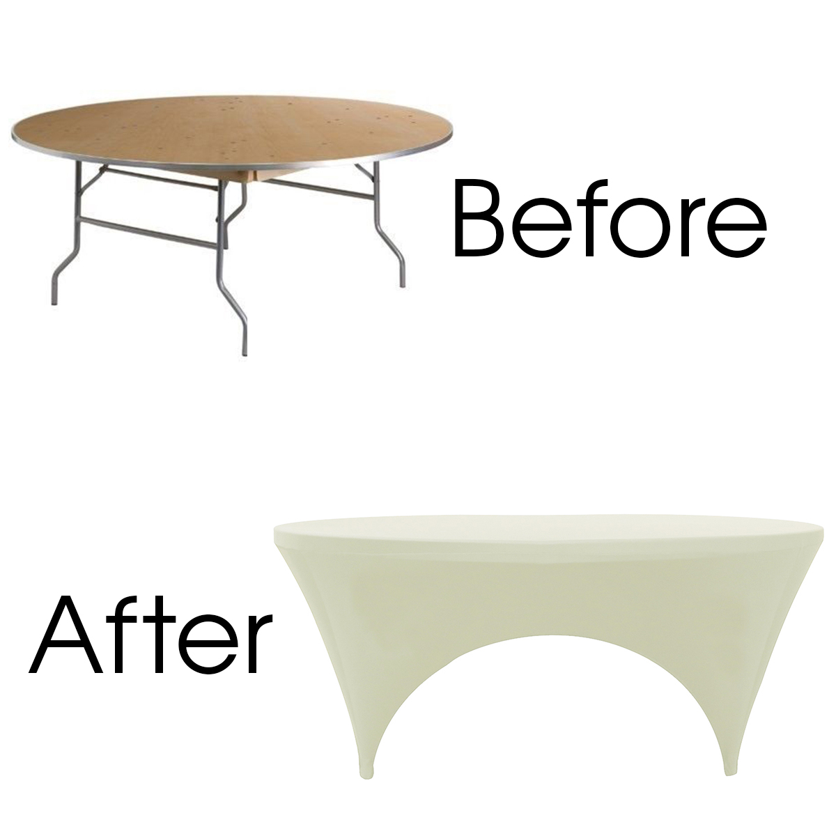 stretch-spandex-6ft-round-table-covers-ivory-sides-open-before-after.jpg