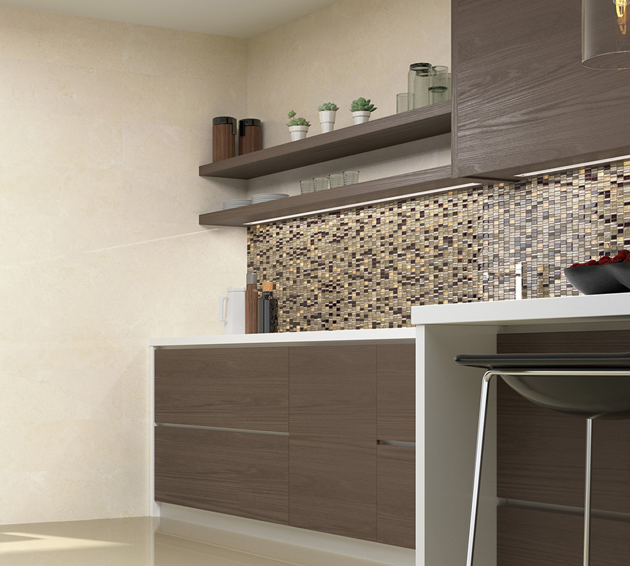 metal stone mosaic tile ole cafe mix glass meta and stone backsplash