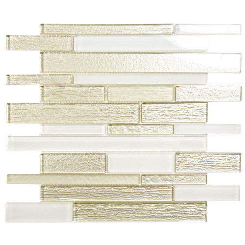 Anora Snow White Mosaic Glass Tile