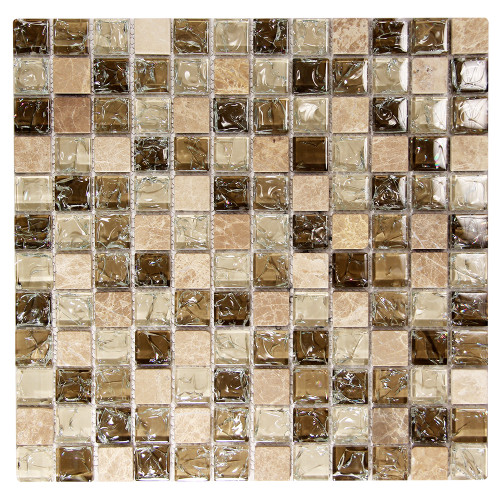 Electra GMC 2 Brown Mosaic Glass Tile