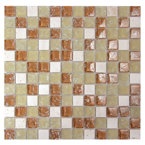 Electra GMC 6 Tan Mosaic Glass Tile