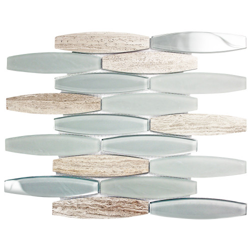 Radiant Grigio Mosaic Glass Tile