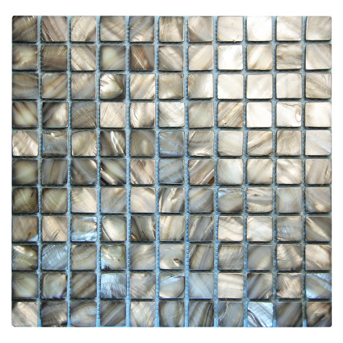 Shell Taupe Mosaic Glass Tile
