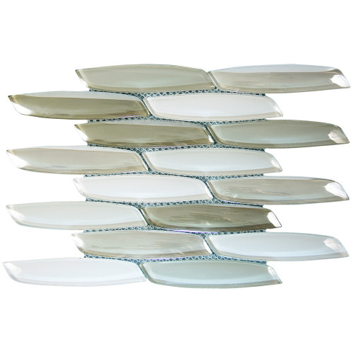 Yves White Mosaic Glass Tile