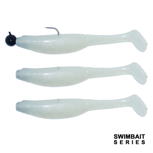 Swimbait - 4.5 inch - Pearl (3pk) Swimbait - 4.5 inch - Pearl (3pk)