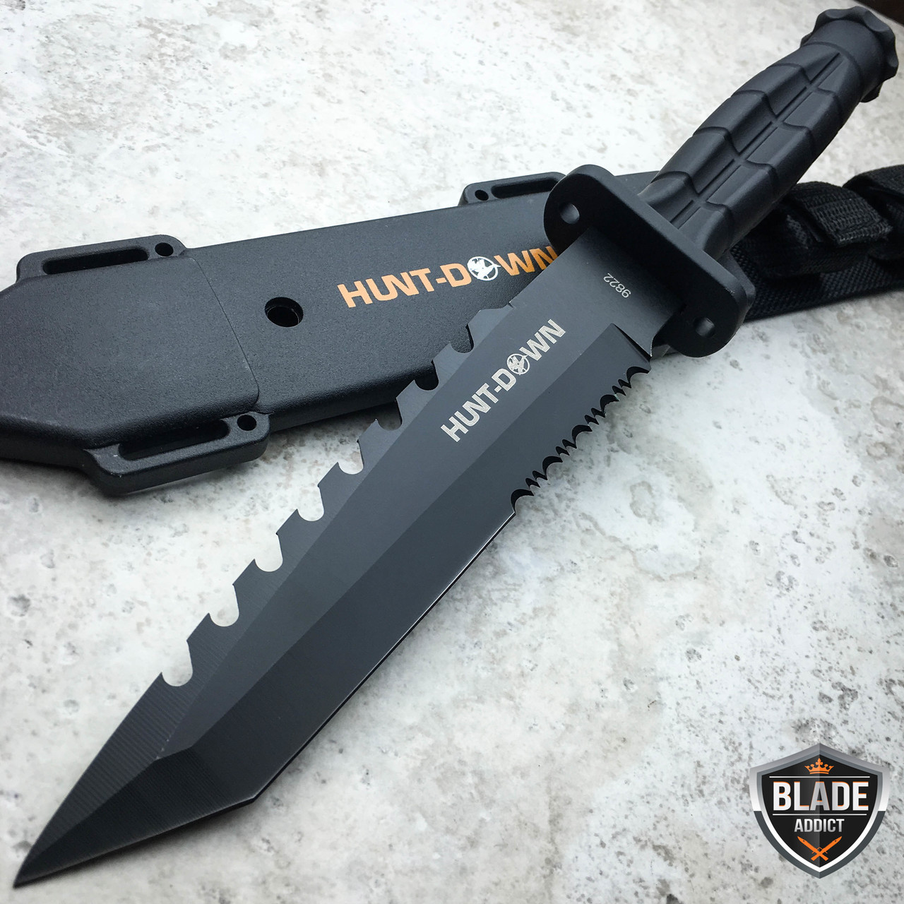 10" TACTICAL BOWIE SURVIVAL HUNTING KNIFE MILITARY Combat Fixed ...
