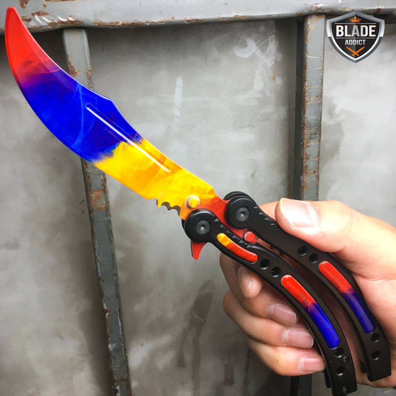 csgo marble fade practice knife balisong butterfly tactical combat