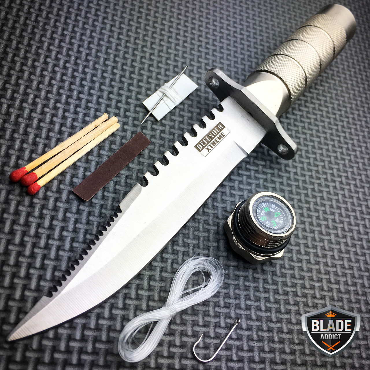 9.9" Fixed Blade Tactical Fishing Hunting Camping Knife   CASE   ...