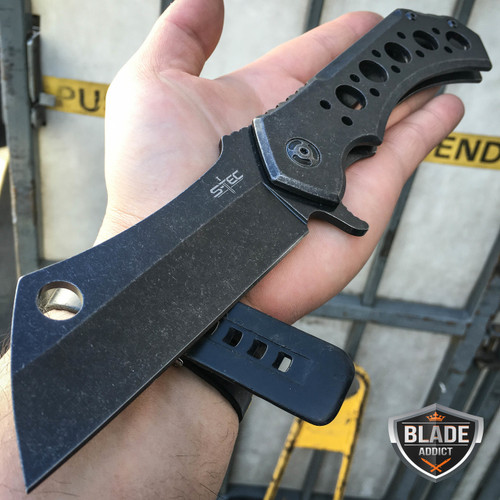 10.25" HUGE GOLIATH CLEAVER BALL BEARING Assisted Open Pocket Folding Knife RAZOR Blade 10.25" HUGE GOLIATH CLEAVER BALL BEARING Assisted Open Pocket Folding Knife RAZOR Blade