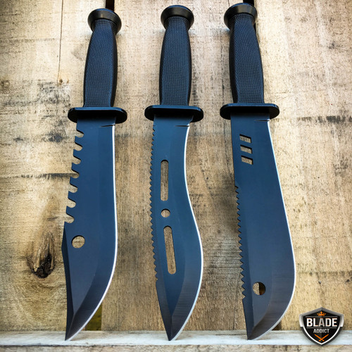 12" SURVIVAL HUNTING JUNGLE MACHETE Fixed Blade Military Camping Outdoor KNIFE 12" SURVIVAL HUNTING JUNGLE MACHETE Fixed Blade Military Camping Outdoor KNIFE