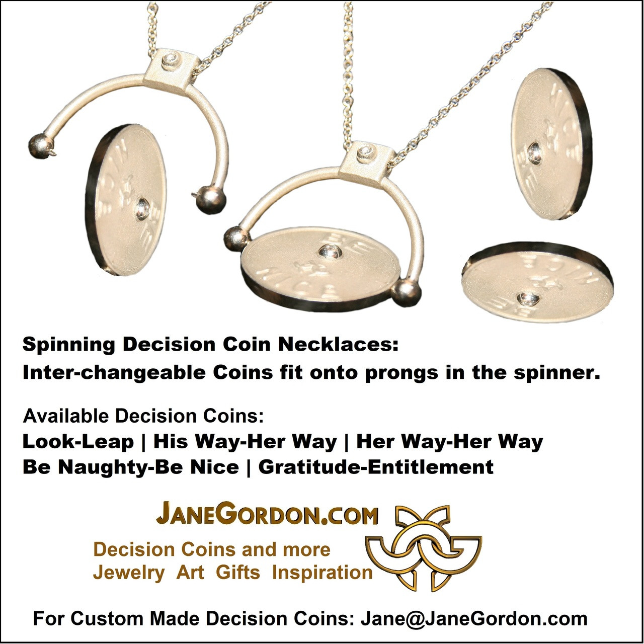 decision coin look leap sterling silver with diamonds