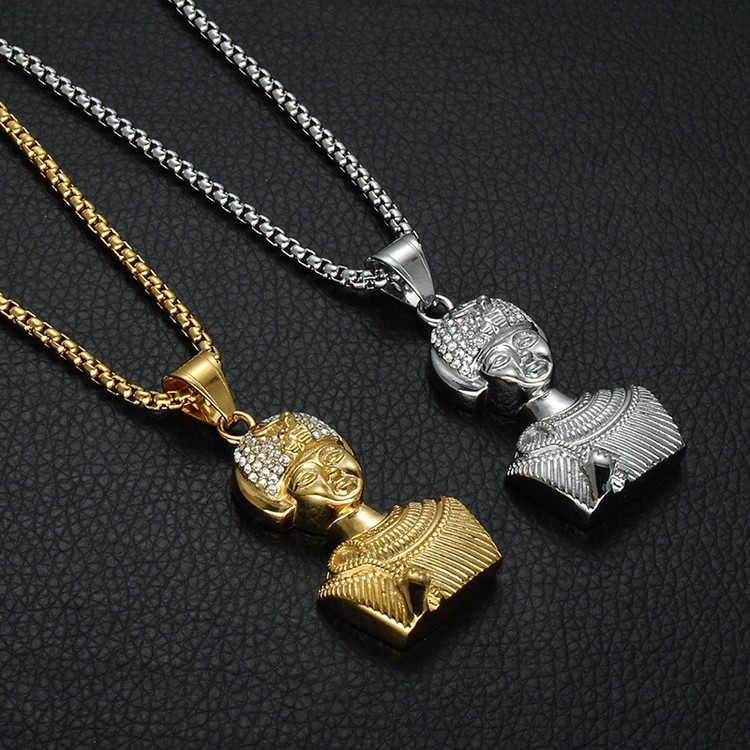 Queen Tiye 14k Gold African Pendant