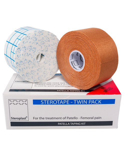 Steroplast Patella Sports Taping Kit | Zinc Oxide Strapping and Fixing Tape | Physical Sports First Aid Steroplast Patella Sports Taping Kit | Zinc Oxide Strapping and Fixing Tape | Physical Sports First Aid