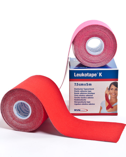Leukotape K Kinesiology Tape | 7.5cm (red) and 5cm (pink) | Physical Sports First Aid Leukotape K Kinesiology Tape | 7.5cm (red) and 5cm (pink) | Physical Sports First Aid